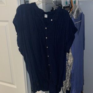 Women’s short sleeve blouse navy